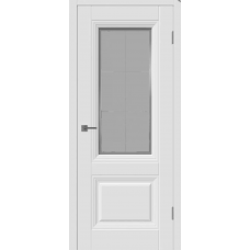 Дверь межкомнатная ВДФ Винтер БАРСЕЛОНА белая эмаль, стекло бронза сатинат